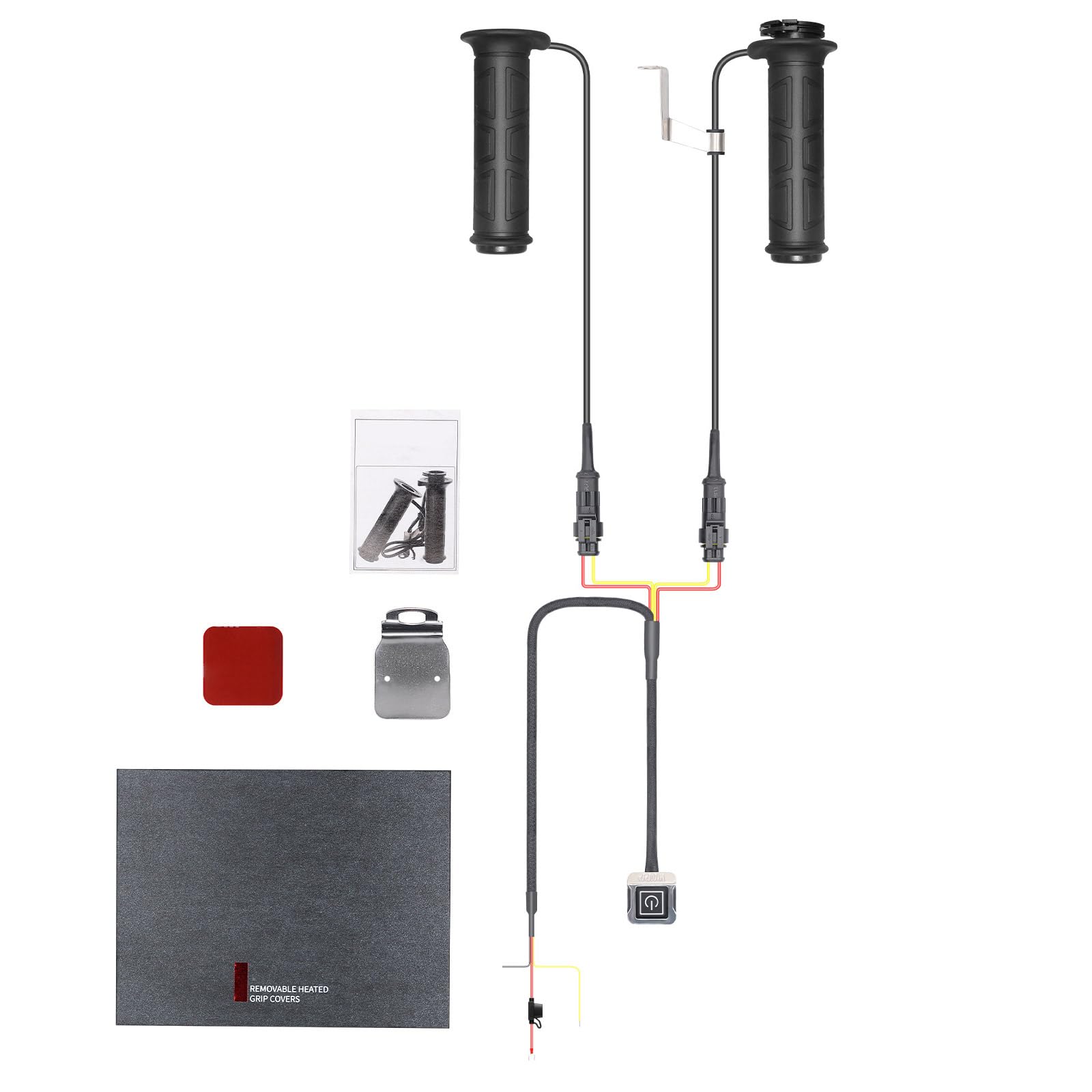 Ddujbtp Beheizte Griffe aus Nitrilkautschuk mit 5+1 Temperatureinstellungen und Memory-Funktion für Motorräder, energieeffiziente Designs von Ddujbtp
