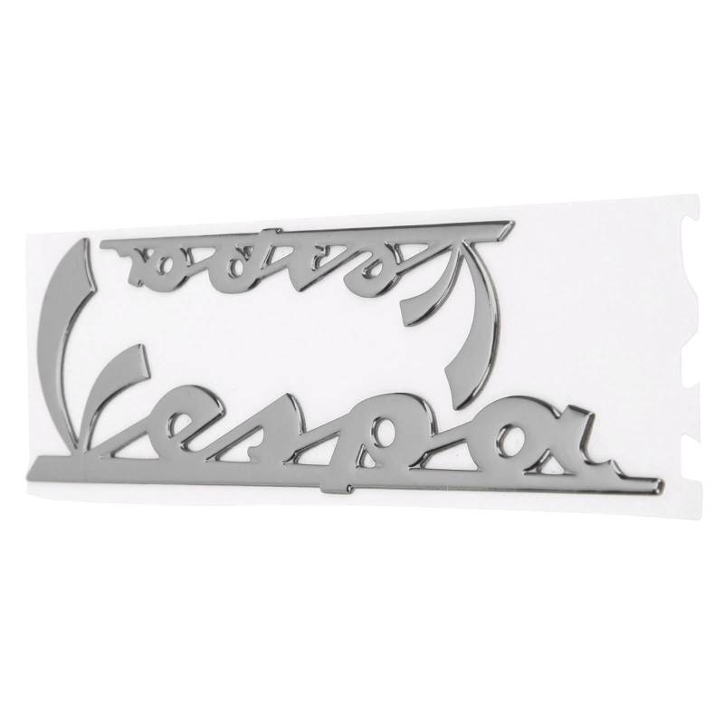 Motorrad-Aufkleber, Emblem-Aufkleber, Motorrad-Dekoration 3-dimensionaler Aufkleber für Vespa Motorrad Emblem Aufkleber GTS300 LX125 LX150 IE Sprint Primavera 300 LX LXV Super(Silber) von Dechoga