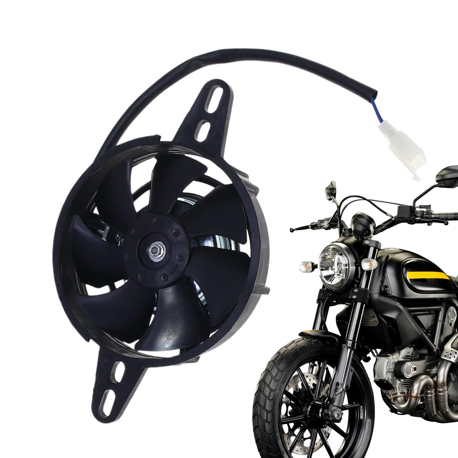 Decorhome Elektrische Lüfter für Kühler,Motorrad-Ölkühler | Elektrischer thermischer Ventilator | DC 12V Motorrad Kühler Kühlung Auslass Lüfter Wasserkühlung Öl Zubehör für NC250cc Motorrad von Decorhome