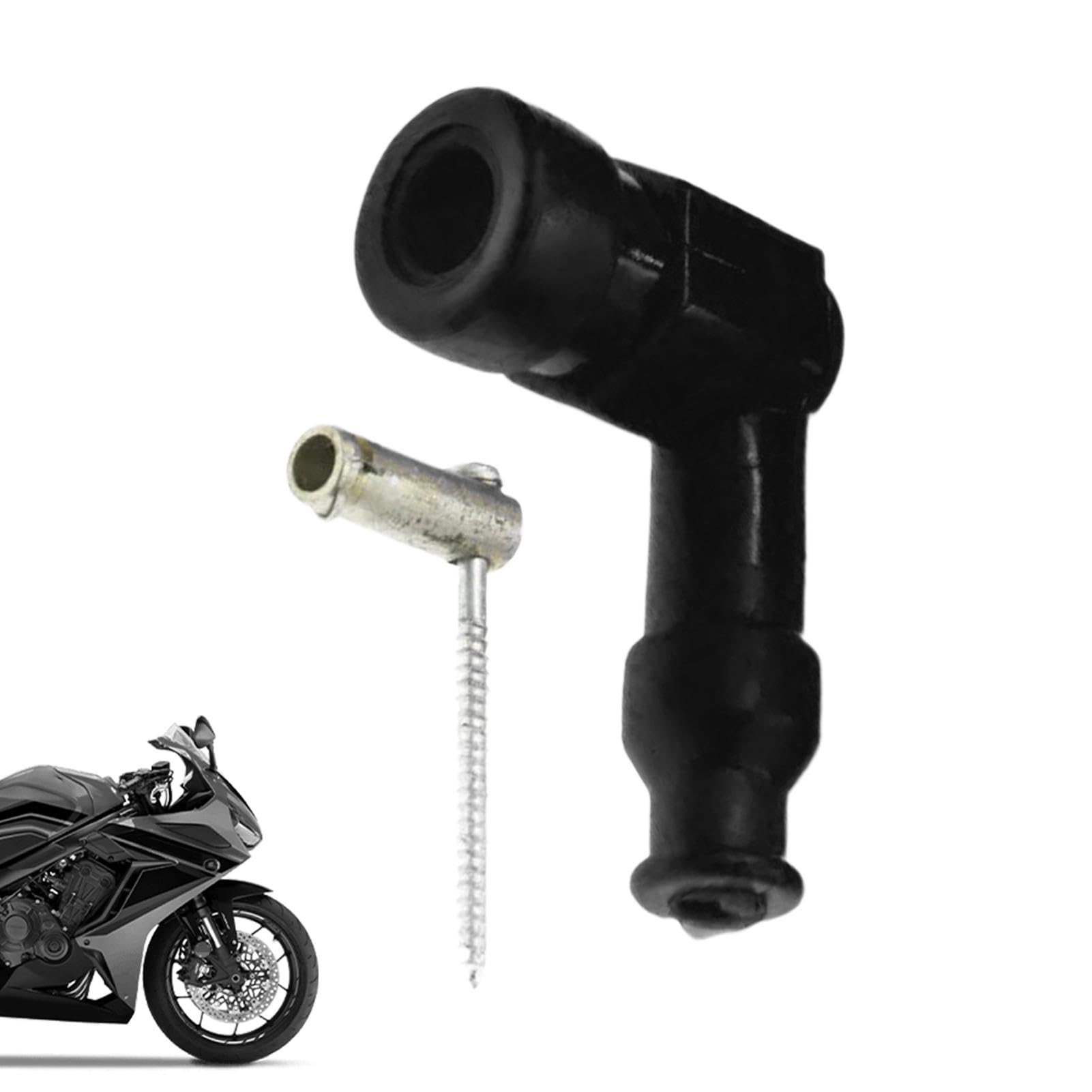 Decorhome Motorrad-Zündkerzenstecker, Zündkerzenstecker,Wasserdichter Gummi-Zündkerzenstecker, Zündkerzenstecker | Staubdichtes, widerstandsfreies Motorradzubehör-Ersatzteil für den Motor von Decorhome