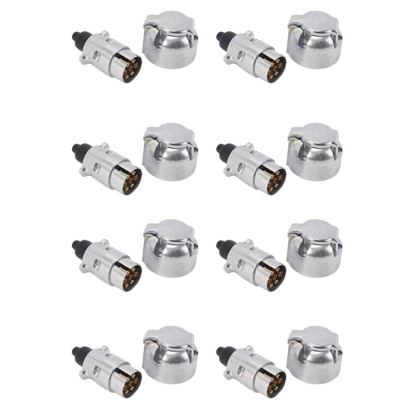 Decqerbe 16X Anhänger Zubehör - 7 Poliger Anhänger Stecker, 12 V Dosen, Anhänger Kupplung Abschleppen Von 7 Poligen Metall Anhänger Kupplungen von Decqerbe