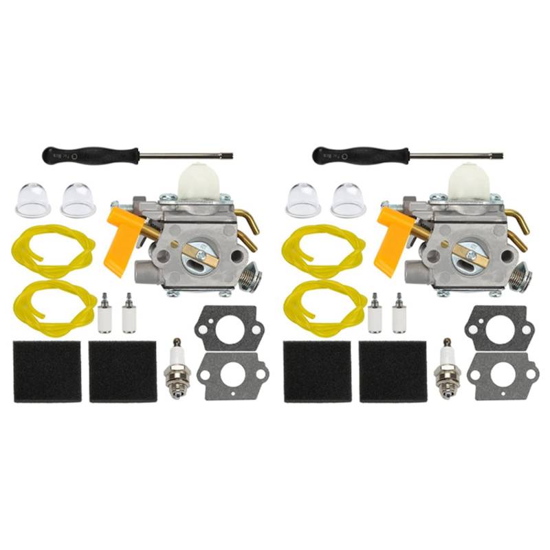 Decqerbe 2X C1U-H60 Vergaser W Tune Up Kit Luft Filter für 25Cc 30Cc Trimmer Motorsense 985624001 von Decqerbe