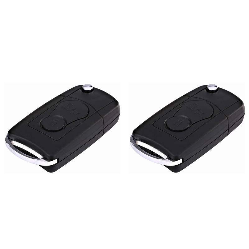 Decqerbe 2X für Actyon Flip Remote Auto SchlüSsel HüLle GehäUse 2 Tasten Teile, Schwarz von Decqerbe