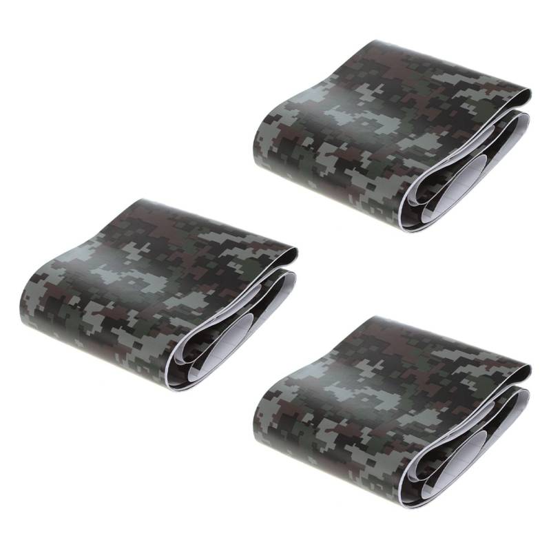 Decqerbe 3 Rolle Carbon Motorrad PVC Vinyl Armee Aufkleber CAMO Camouflage Aufkleber Schwarz Digital Camouflage 152X10cm von Decqerbe