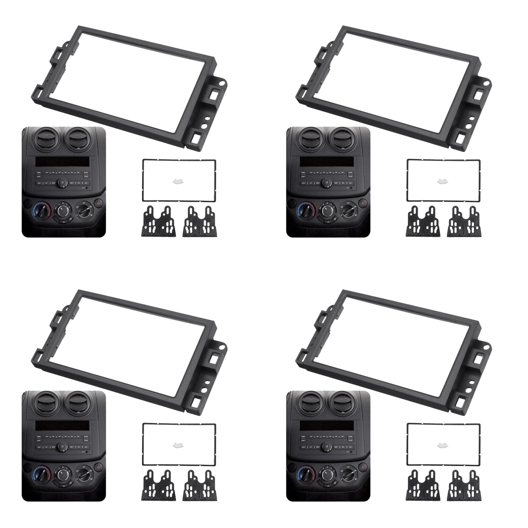 Decqerbe 4X 2Din Auto Radio Stirnband CD DVD Audio Dashboard Panel Rahmen für Captiva / / Gentra/Aveo von Decqerbe