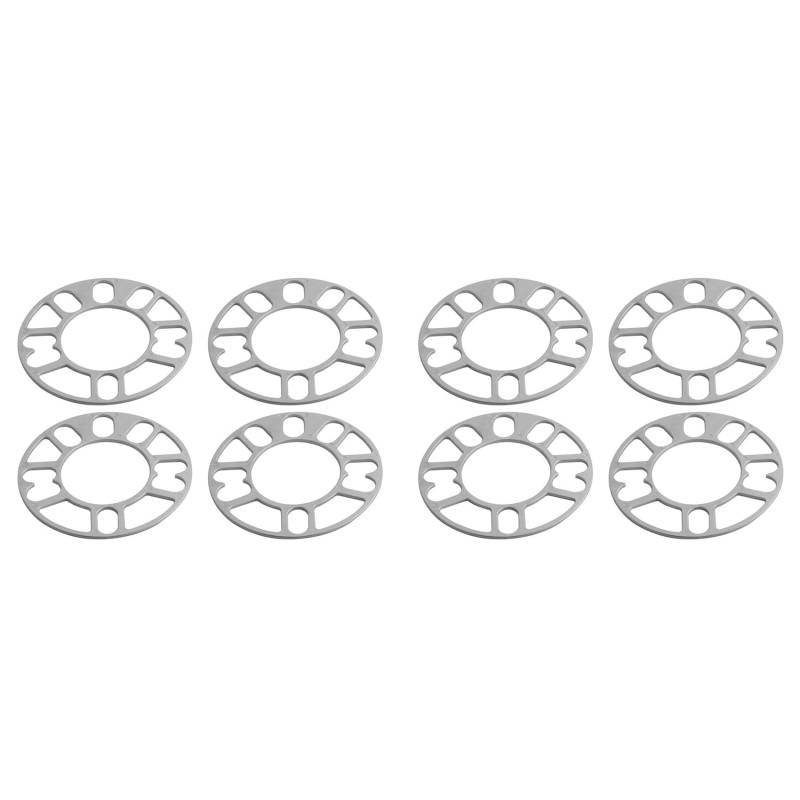 Decqerbe 8 StüCk Aluminium Rad Spurverbreiterungen Unterlegscheiben Platte Auto Rad Spurverbreiterungen 3Mm Bolzen für 4X100 4X114,3 5X100 5X108 5X114,3 5X120 von Decqerbe