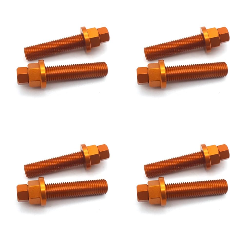 Decqerbe 8X Achse Blockiert Ketten Einstell Schraube für SXF EXCF 125 150 250 350 450 530 690 990 1190 Adventure (Orange) von Decqerbe