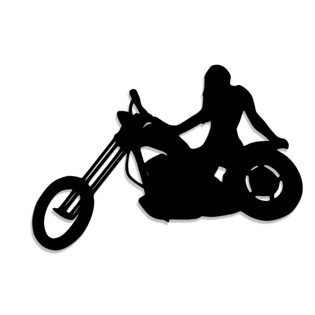 Decus Shop Motorrad Chopper Frau Silhouette 2997 // Sticker Aufkleber vers. Größe Farbe von Decus Shop