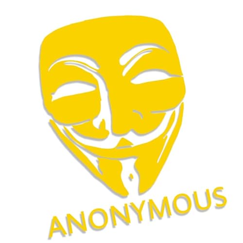 Decus Anonymous Maske L 1178 (gelb) // Sticker OEM JDM Style Aufkleber von Decus