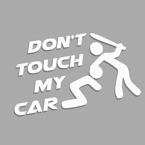 Decus Don't Touch My car L 0088 (weiß) // Sticker OEM JDM Style Aufkleber von Decus