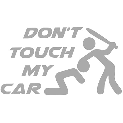 Decus Don't Touch My car XXL 0088 (Silber) // Sticker OEM JDM Style Aufkleber von Decus