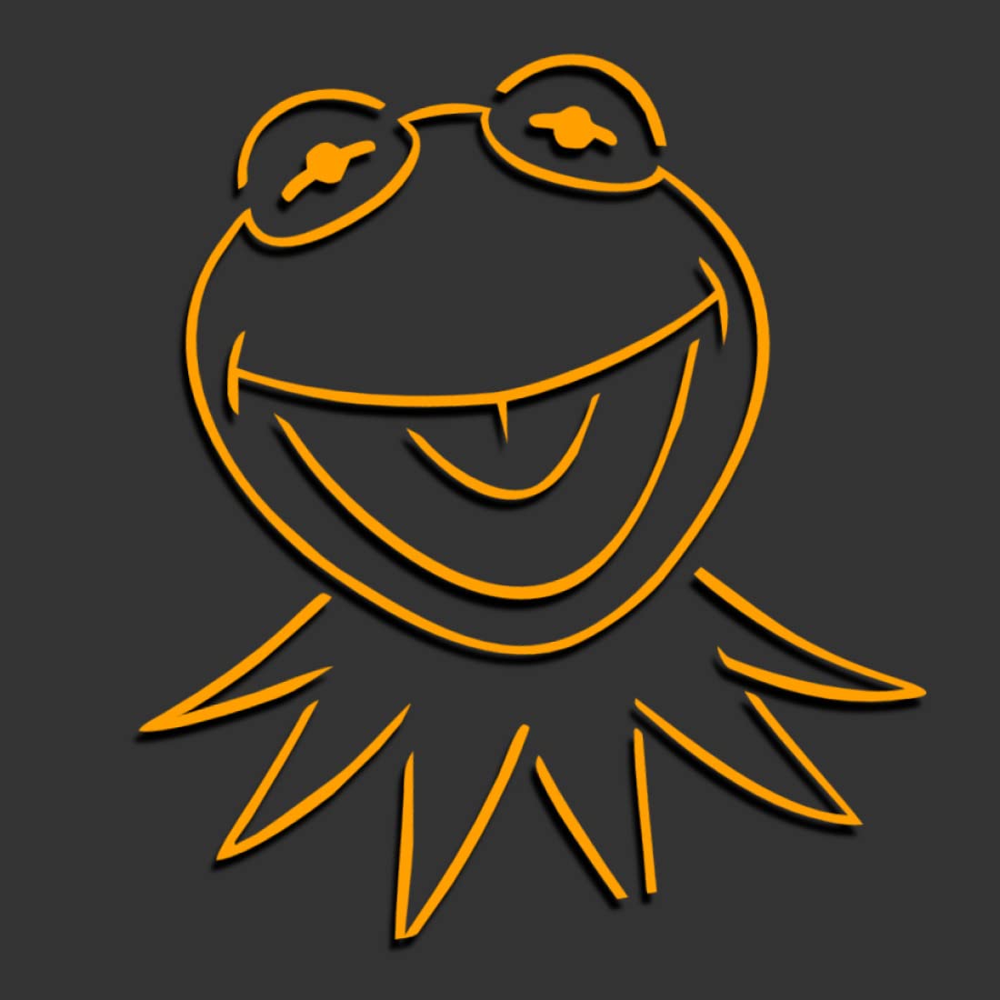 Decus Kermit The Frog XXL 2091 (orange) // Sticker OEM JDM Style Aufkleber von Decus