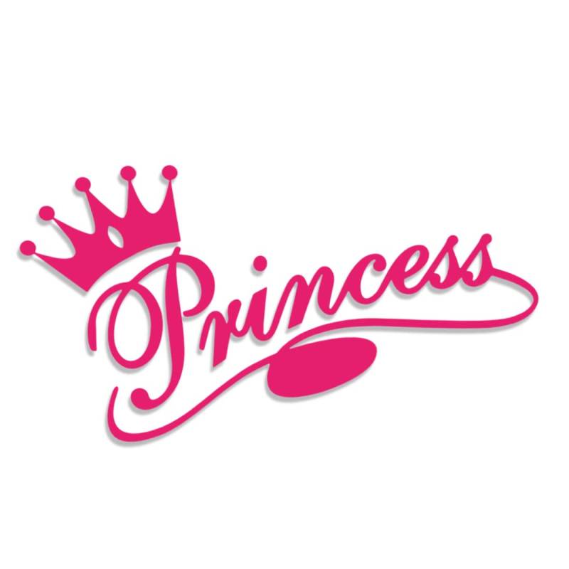 Decus Prinzessin Krone XXL 0285 (rosa) // Sticker OEM JDM Style Aufkleber von Decus