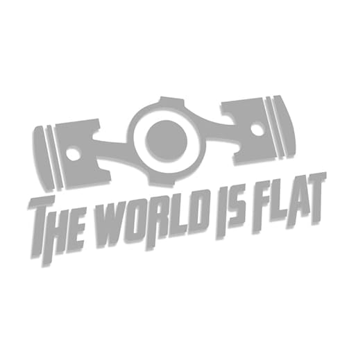 Decus The World is Flat XL 0119 (Silber) // Sticker OEM JDM Style Aufkleber von Decus