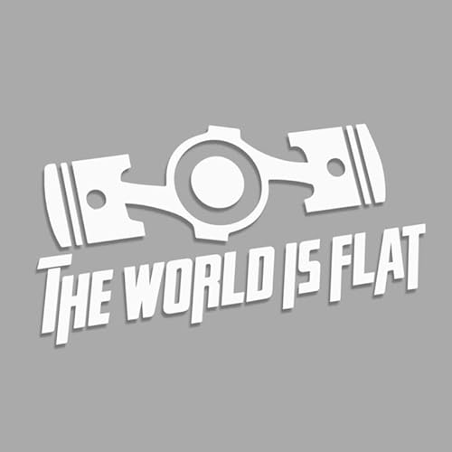 Decus The World is Flat XL 0119 (weiß) // Sticker OEM JDM Style Aufkleber von Decus