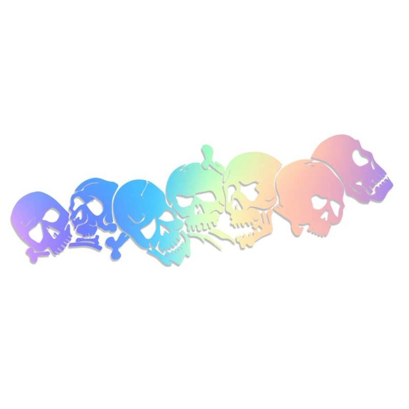 Decus Totenköpfe Skulls L 0360 (Oil Slick Hologramm) // Sticker OEM JDM Style Aufkleber von Decus