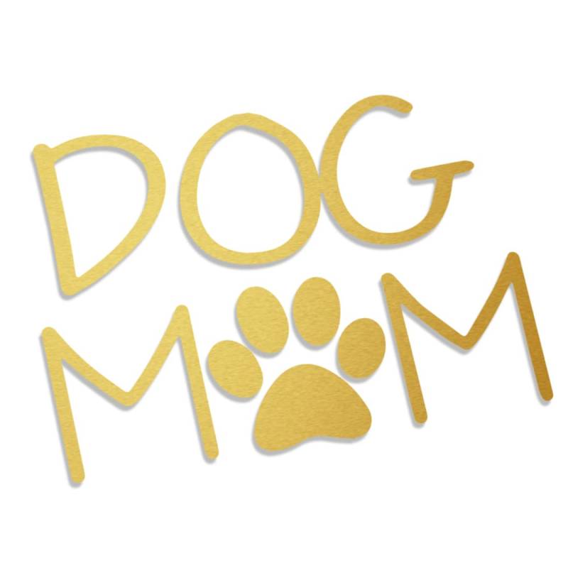 Dog Mom Paw L 0252 (Gold metallic) // Sticker OEM JDM Style Aufkleber von Decus