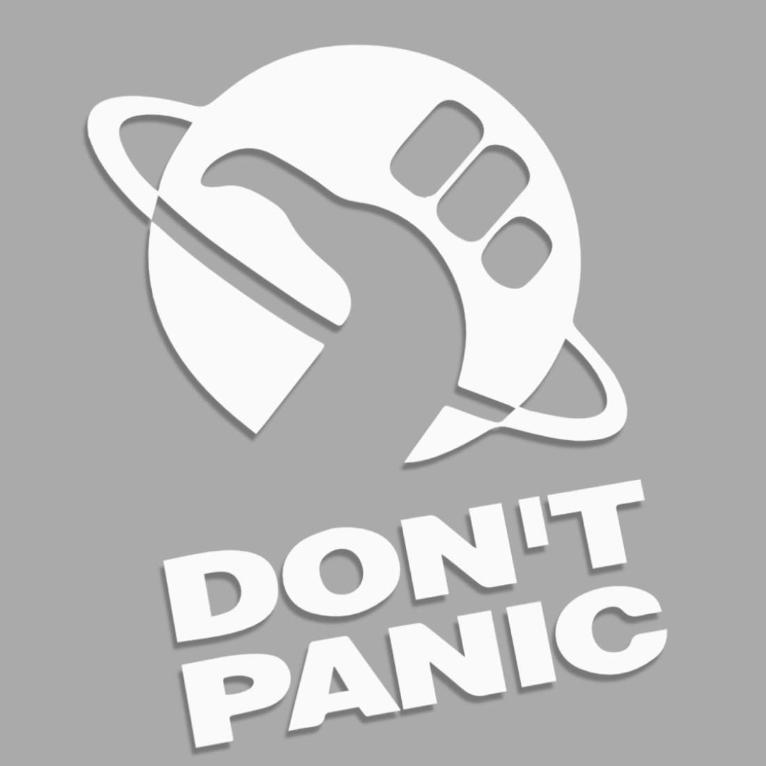 Don't Panic - Per Anhalter durch die Galaxis Hitchhiker's Guide XXL 0136 (weiß) // Sticker OEM JDM Style Aufkleber von Decus