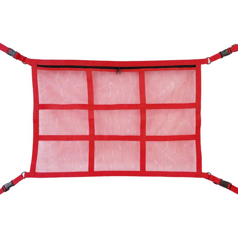 Autodach-Frachtnetz – 80 x 53 cm (31,5 x 21,26 Zoll) Gepäcknetz, Auto-Decken-Aufbewahrung, Ladungsnetz, doppellagiges SUV-Dachgepäcknetz, elastischer Draht, LKW-Innenzubehör für Camping von Deewar