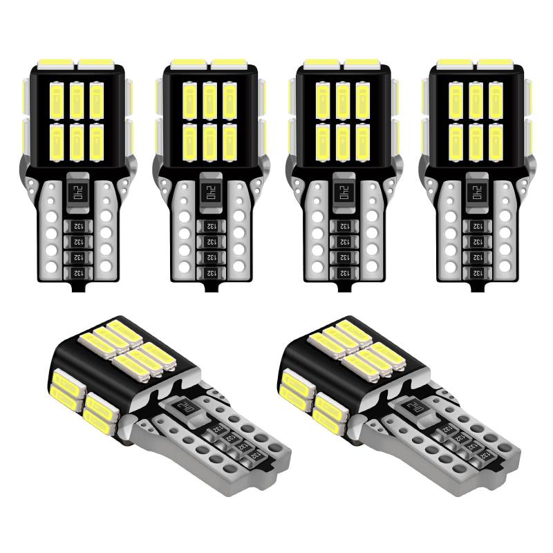 Defvnsy 6 Stück 501 Glühbirne 12V Weiß Glühbirne 1.8W für Innen Außen Landschaftsbeleuchtung von Defvnsy