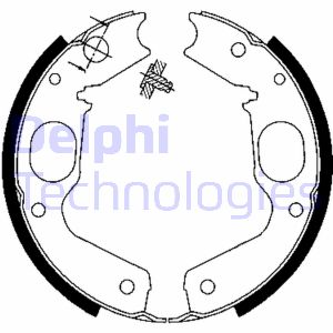 Bremsbackensatz, Feststellbremse Hinterachse Delphi LS1898 von Delphi