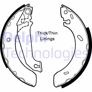 Bremsbackensatz Hinterachse Delphi LS1617 von Delphi