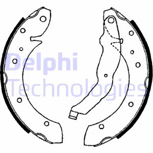 Bremsbackensatz Hinterachse Delphi LS1634 von Delphi