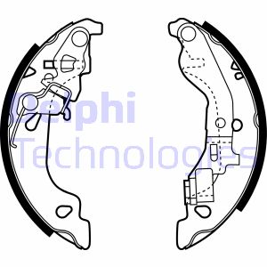 Bremsbackensatz Hinterachse Delphi LS1858 von Delphi