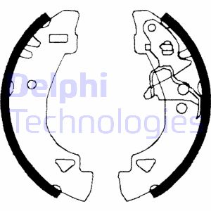 Bremsbackensatz Hinterachse Delphi LS1860 von Delphi