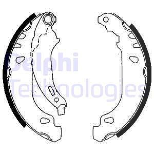 Delphi Bremsbackensatz [Hersteller-Nr. LS1844] für Dacia, Renault von Delphi