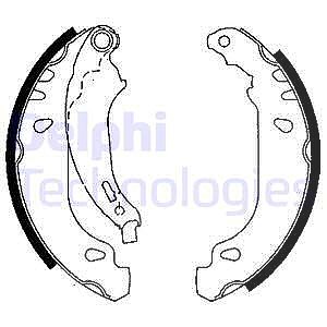 Delphi Bremsbackensatz [Hersteller-Nr. LS1848] für Peugeot von Delphi