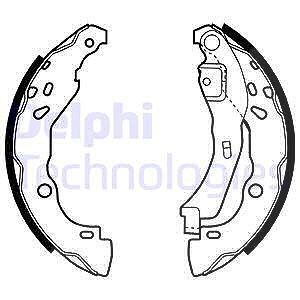 Delphi Bremsbackensatz [Hersteller-Nr. LS1929] für Citroën, Dacia, Nissan, Renault von Delphi