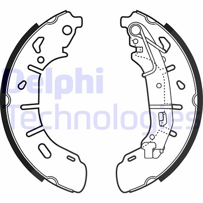 Delphi Bremsbackensatz [Hersteller-Nr. LS2050] für Fiat, Opel von Delphi