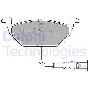 Delphi Bremsbelagsatz, Scheibenbremse [Hersteller-Nr. LP1514] für Audi, Seat, Skoda, VW von Delphi