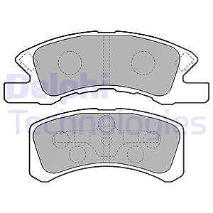 Delphi Bremsbelagsatz, Scheibenbremse [Hersteller-Nr. LP1918] für Daihatsu, Mitsubishi von Delphi