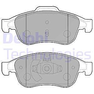 Delphi Bremsbelagsatz, Scheibenbremse [Hersteller-Nr. LP2152] für Dacia, Fiat, Jeep, Nissan, Renault von Delphi