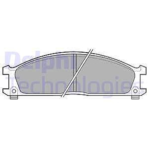 Delphi Bremsbelagsatz, Scheibenbremse [Hersteller-Nr. LP543] für Nissan, Subaru von Delphi