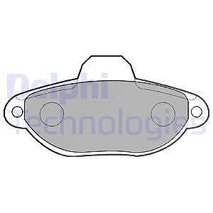 Delphi Bremsbelagsatz, Scheibenbremse [Hersteller-Nr. LP851] für Fiat, Lancia, Zastava von Delphi