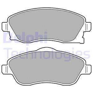 Bremsbelagsatz, Scheibenbremse Vorderachse Delphi LP1676 von Delphi