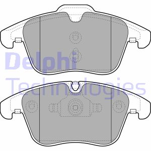 Bremsbelagsatz, Scheibenbremse Vorderachse Delphi LP2065 von Delphi