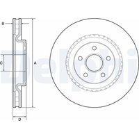 Bremsscheibe DELPHI BG9213C vorne, belüftet, hochkarbonisiert, 1 Stück von Delphi