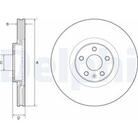 Bremsscheibe DELPHI BG9231C vorne, belüftet, hochkarbonisiert, 1 Stück von Delphi