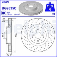 Bremsscheibe DELPHI BG9335C vorne, belüftet, perforiert, hochkarbonisiert, 1 Stück von Delphi