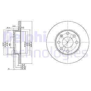 Delphi Bremsscheibe [Hersteller-Nr. BG2148] für Opel von Delphi