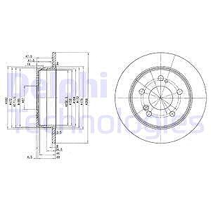 Delphi Bremsscheibe [Hersteller-Nr. BG2291] für Mercedes-Benz von Delphi