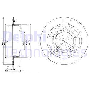 Delphi Bremsscheibe [Hersteller-Nr. BG2584] für Suzuki von Delphi