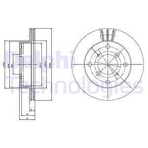 Delphi Bremsscheibe [Hersteller-Nr. BG2645] für Chevrolet, Subaru, Suzuki von Delphi