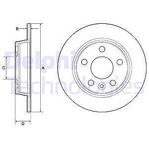 Delphi Bremsscheibe [Hersteller-Nr. BG3026] für Ford, Seat, VW von Delphi