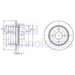 Delphi Bremsscheibe [Hersteller-Nr. BG3054C] für Ford von Delphi