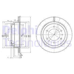 Delphi Bremsscheibe [Hersteller-Nr. BG3353] für Isuzu, Opel von Delphi